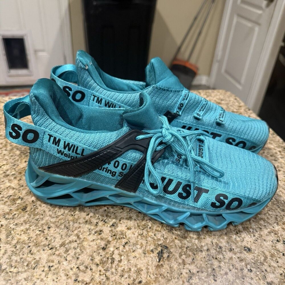 UMYOGO Just So So Blade Shoes Teal Mens 8 Womens 10 EU 41 Flaw Missing Lace AsIs